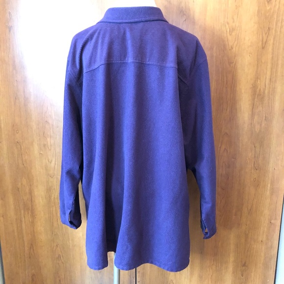Separate Editions corduroy Shacket-purple - Picture 2 of 5